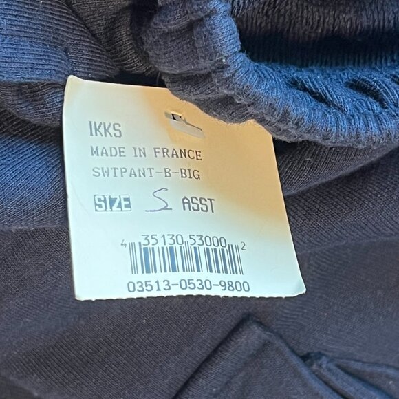 NWT Vintage IKKS Grey Sweatpants Made in France Kids Size S - Picture 10 of 12